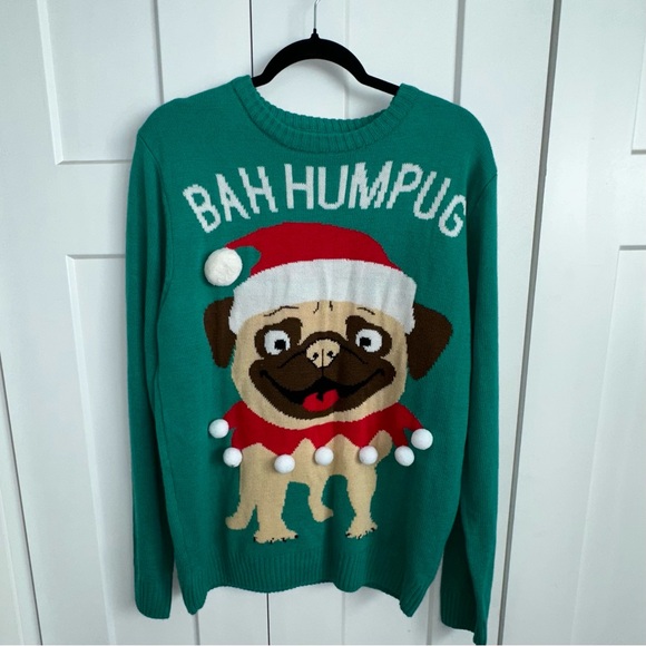 Other - Amazing ugly Christmas sweater with pug -Large